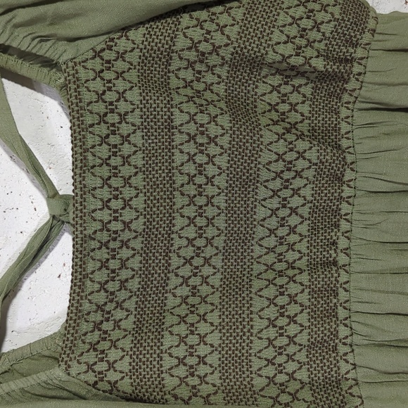 Green Tie Back Mini Dress - Picture 7 of 11